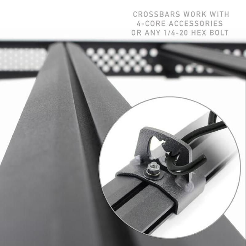 Go Rhino Ceros Low Profile Roof Rack Textured Black Toyota Tacoma 2016 - 2020 | 5933000T - JDMuscleRoof Racksgor5933000T