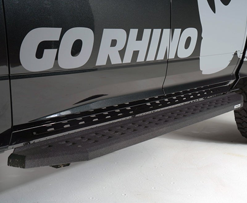 Go Rhino RB20 Running Boards with Mounting Brackets Bedliner Coating Toyota Tundra 2007 - 21 | 69441580T - JDMuscleExterior Bracketsgor69441580T
