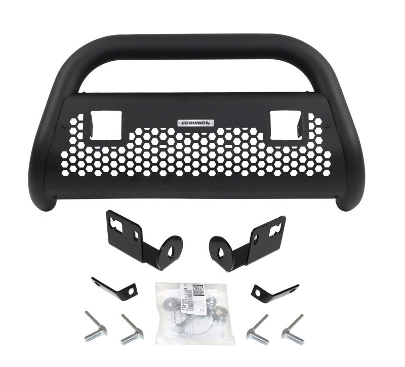 Go Rhino RC2 LR 2 Bull Bar with Mounting Brackets & 2 Light Holes Textured Black Toyota Tacoma 2016 - 2020 | 55542T - JDMuscleLight Mounting and Hardwaregor55542T