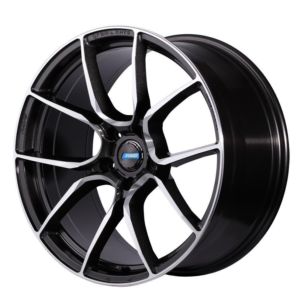 Gram Lights 57ANA 19x8.5 +45 5x114.3 Super Dark Gunmetal DC Machining Wheel - Universal (WGAA245EHF)-glWGAA245EHF-WGAA245EHF-Wheels-Gram Lights-JDMuscle