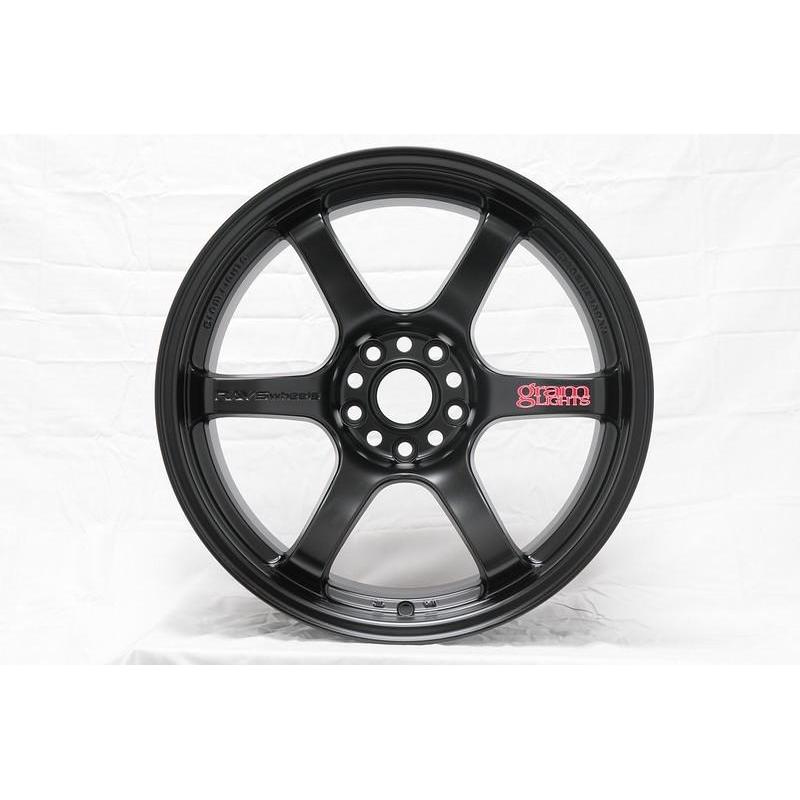Gram Lights 57DR 18X8.5 +37 5-114.3 Semi Gloss Black | WGIV37EH - JDMuscleWheelsglsWGIV37EH