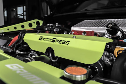 GrimmSpeed 02-14 WRX / 04-21 STI Alternator Cover Hi-Vis Neon Yellow | 099050 - JDMuscleAlternator Coversgrm099050