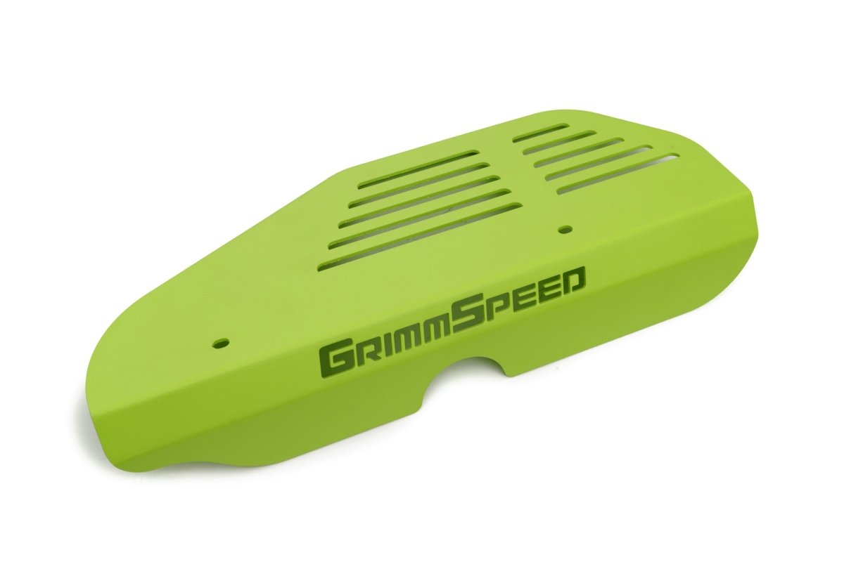 GrimmSpeed 02-14 WRX / 04-21 STI Alternator Cover Hi-Vis Neon Yellow | 099050 - JDMuscleAlternator Coversgrm099050