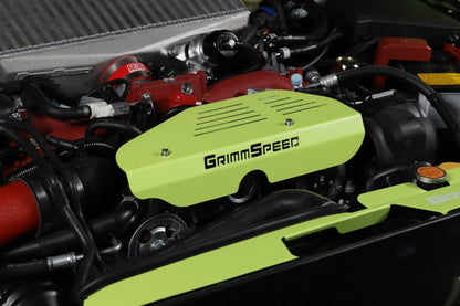 GrimmSpeed 02-14 WRX / 04-21 STI Alternator Cover Hi-Vis Neon Yellow | 099050 - JDMuscleAlternator Coversgrm099050