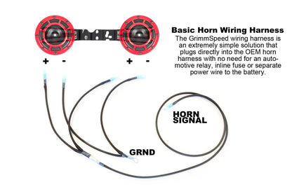 GrimmSpeed [02-14 WRX/STI, 02-15 Legacy, 02-15 Outback] Wiring Harness for Hella Horns | 040005 - JDMuscleHornsgrm040005