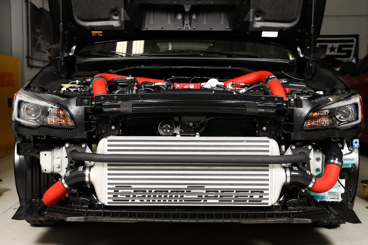 GrimmSpeed 08-14 WRX/STI Bumper Bar - Black Powder Coated | 090269 - JDMuscleIntercoolersgrm090269