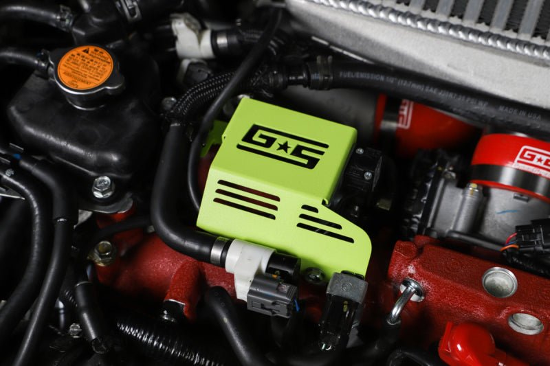 Grimmspeed 08-21 STI Electronic Boost Control Solenoid Cover Hi-Vis Neon Yellow | 112000.3 - JDMuscleBoost Control Solenoid Coversgrm112000.3