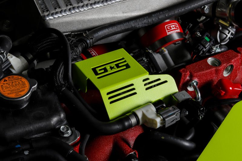 Grimmspeed 08-21 STI Electronic Boost Control Solenoid Cover Hi-Vis Neon Yellow | 112000.3 - JDMuscleBoost Control Solenoid Coversgrm112000.3