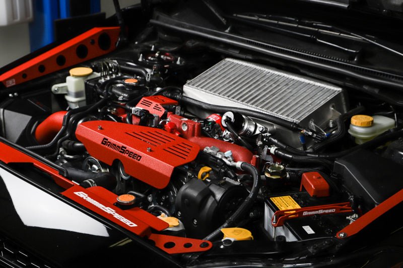 Grimmspeed [08-21 STI] Electronic Boost Control Solenoid Cover Red - JDMuscleBoost Control Solenoid Coversgrm112000.1