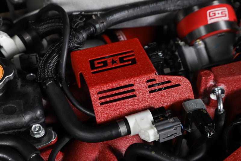 Grimmspeed [08-21 STI] Electronic Boost Control Solenoid Cover Red - JDMuscleBoost Control Solenoid Coversgrm112000.1