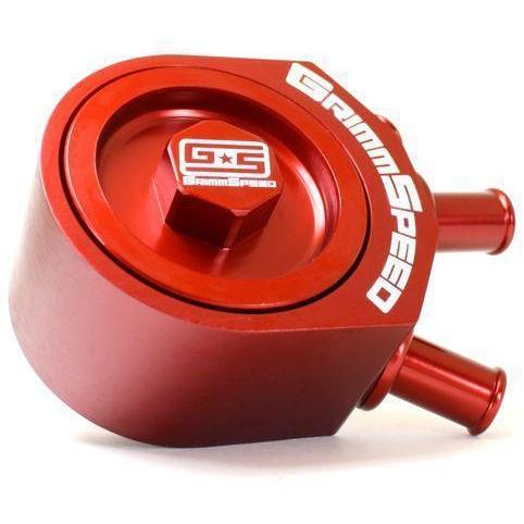 Grimmspeed Air / Oil Separator Subaru Legacy GT 2005-2009 (078016)-grm078016R-078016R-Air Oil Separators-GrimmSpeed-Red-JDMuscle