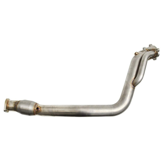 GrimmSpeed Catted Downpipe | 02-07 Subaru WRX / 04-07 STI / 04-08 FXT-007082+077044-Front Pipes and Downpipes / Y-Pipes-GrimmSpeed-Standard Downpipe-No Coating-Include 3" J-Pipe/Downpipe to OEM Catback Adapter-JDMuscle
