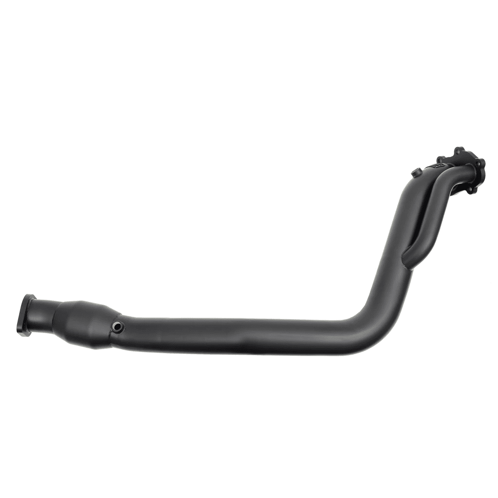 GrimmSpeed Catted Downpipe | 02-07 Subaru WRX / 04-07 STI / 04-08 FXT-007083+077044-Front Pipes and Downpipes / Y-Pipes-GrimmSpeed-Standard Downpipe-Yes - Black Ceramic Coating-Include 3" J-Pipe/Downpipe to OEM Catback Adapter-JDMuscle