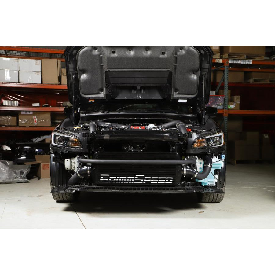 GrimmSpeed Front Mount Intercooler Kit Black Core w/ Black Piping - Subaru STI 2015 - 2020-090257-Intercoolers-GrimmSpeed-JDMuscle