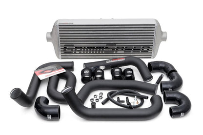 GrimmSpeed Front Mount Intercooler Kit Raw Core / Black Pipe 2008-2014 Subaru STI | 090228 - JDMuscleIntercoolersgrm090228
