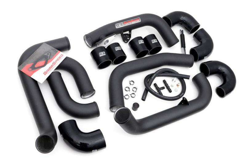 GrimmSpeed Front Mount Intercooler Kit Raw Core / Black Pipe 2008-2014 Subaru STI | 090228 - JDMuscleIntercoolersgrm090228