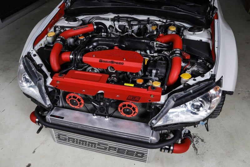 GrimmSpeed Front Mount Intercooler Kit Raw Core / Red Pipe 2008-2014 WRX | 090229 - JDMuscleIntercoolersgrm090229
