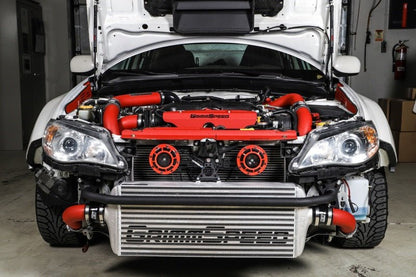 GrimmSpeed Front Mount Intercooler Kit Raw Core / Red Pipe 2008-2014 WRX | 090229 - JDMuscleIntercoolersgrm090229
