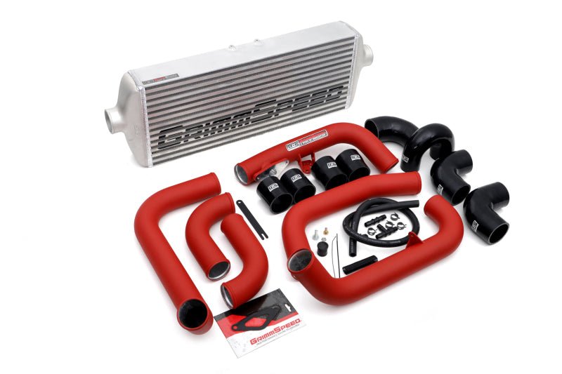 GrimmSpeed Front Mount Intercooler Kit - Red Subaru STI 2008-2014 | 090227 - JDMuscleIntercoolersgrm090227