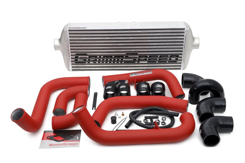 GrimmSpeed Front Mount Intercooler Kit - Red Subaru STI 2008-2014 | 090227 - JDMuscleIntercoolersgrm090227