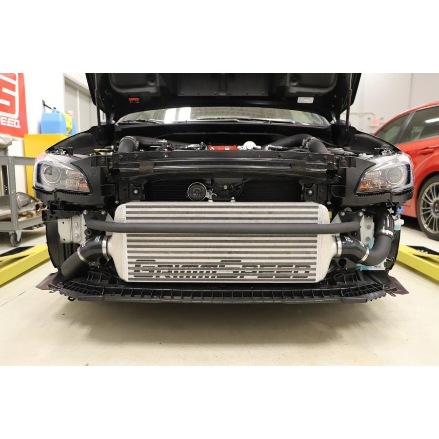 GrimmSpeed Front Mount Intercooler Kit Silver Core w/ Black Piping - Subaru STI 2015 - 2020-090237-Intercoolers-GrimmSpeed-JDMuscle