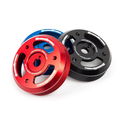 Grimmspeed Gunmetal Lightweight Crank Pulley WRX 2015-2019 / BRZ 2013-2018 / FR-S 2013-2016-095025-Pulleys-GrimmSpeed-JDMuscle