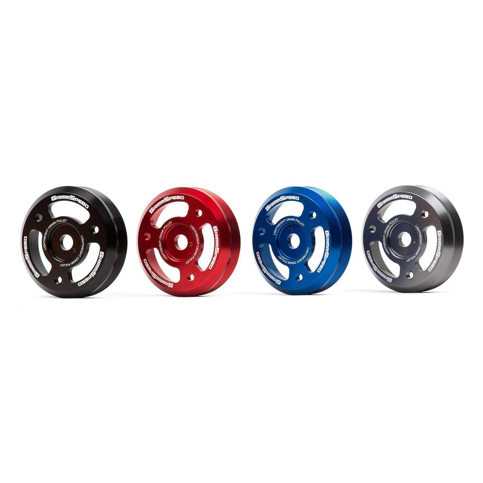 Grimmspeed Gunmetal Lightweight Crank Pulley WRX 2015-2019 / BRZ 2013-2018 / FR-S 2013-2016-095025-Pulleys-GrimmSpeed-JDMuscle