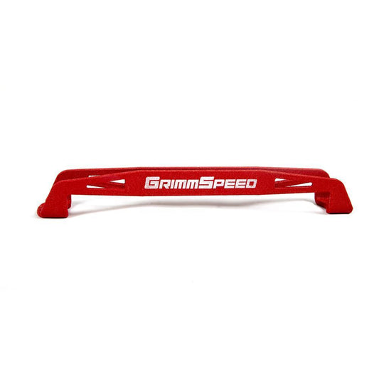 GrimmSpeed Lightweight Battery Tie Down | Multiple Subaru Fitments (121026)-121033-Battery Tie Downs and Trays-GrimmSpeed-Wrinkle Red Finish-JDMuscle