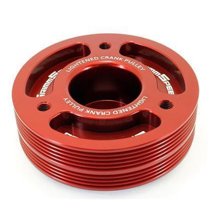 Grimmspeed Lightweight Crank Pulley 1998-2001 Subaru Impreza 2.5RS-095015R-Pulleys-GrimmSpeed-Red-JDMuscle
