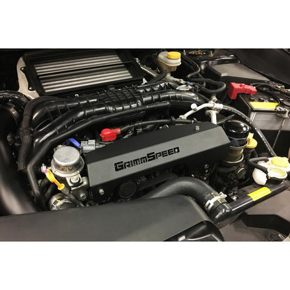 GrimmSpeed Pully Cover Black Subaru WRX 2015-2019-Engine Covers and Caps-GrimmSpeed-JDMuscle