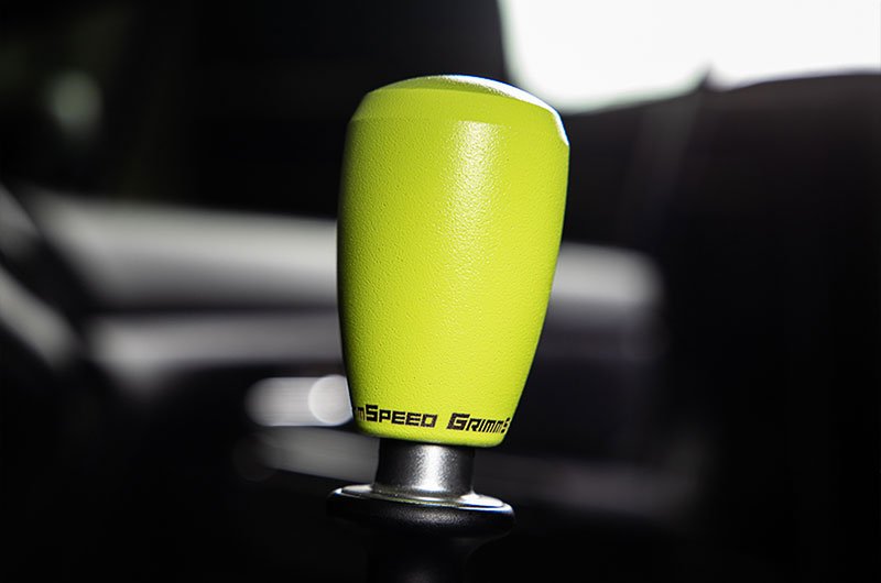 Grimmspeed Slender Stainless Steel Shift Knob w/ Neon Yellow Finish Most Subaru Models | 380004 - JDMuscleShift Knobsgrm380004