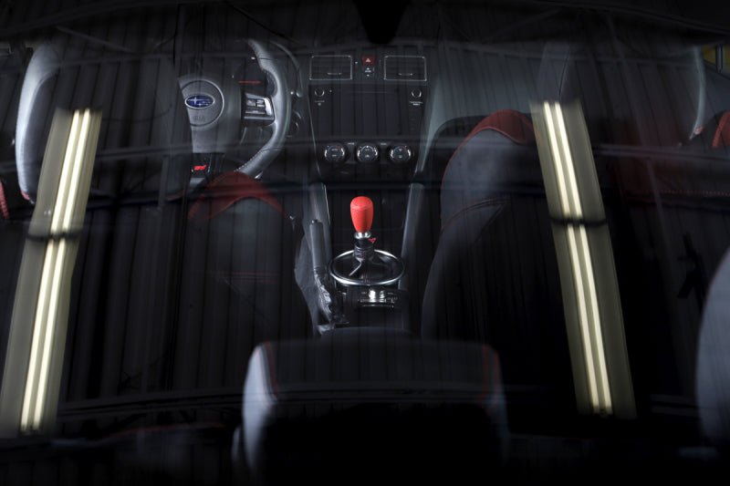 Grimmspeed Slender Stainless Steel Shift Knob w/ Wrinkle Red Finish Most Subaru Models | 380000 - JDMuscleShift Knobsgrm380000