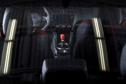 Grimmspeed Slender Stainless Steel Shift Knob w/ Wrinkle Red Finish Most Subaru Models | 380000 - JDMuscleShift Knobsgrm380000