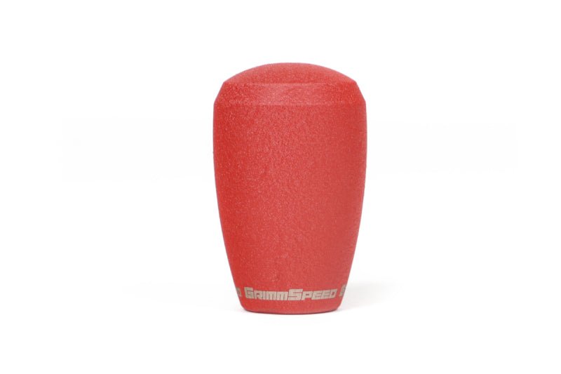Grimmspeed Slender Stainless Steel Shift Knob w/ Wrinkle Red Finish Most Subaru Models | 380000 - JDMuscleShift Knobsgrm380000