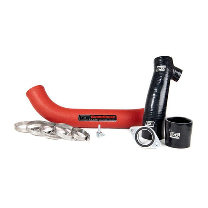 Grimmspeed TMIC Charge Pipe Kit Black/Red Subaru WRX 2015-2020 (090113 / 090250)-Intercooler Hose Kits-GrimmSpeed-JDMuscle