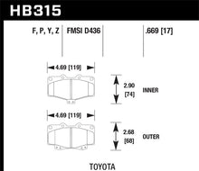 Hawk 95 - 98 Tacoma HPS 5.0 Front Brake Pads | HB315B.669 - JDMuscleBrake PadshawkHB315B.669