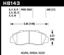 Hawk 97 - 01 Honda Prelude HP+ Street Front Brake Pads | HB143N.680 - JDMuscleBrake PadshawkHB143N.680