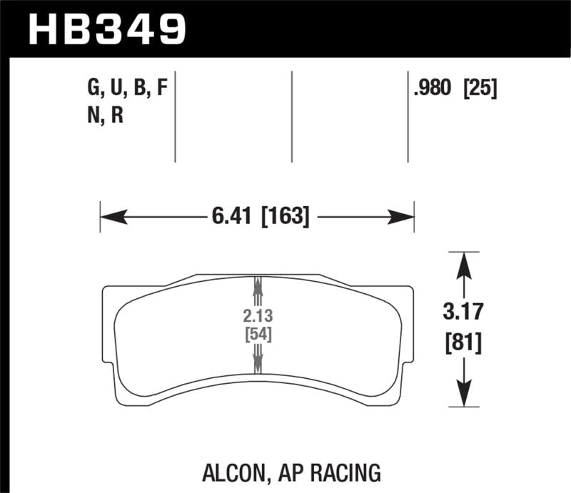 Hawk AP Racing/Alcon Acure/Honda DTC - 70 Rear Race Brake Pads | HB349U.980 - JDMuscleBrake PadshawkHB349U.980