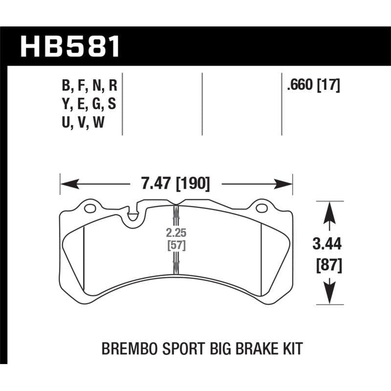 Hawk HPS Street Front Brake Pads - Nissan GT-R R35 2009+ | HB581F.660 - JDMuscleBrake PadshawkHB581F.660