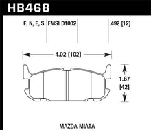 Hawk Performance Rear HPS 5.0 Street Brake Pads Mazda Miata 2004 - 2005 | HB468B.492 - JDMuscleBrake PadshawkHB468B.492