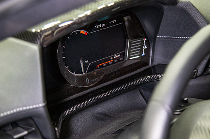 OLM LE CARBON FIBER LOWER SPEEDOMETER CLUSTER COVER 2020+ A90 Supra | OLMA.70150.2