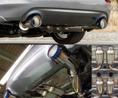 HKS 2016+ Q50 VQ37 Dual Hi-Power Titanium Tip Mufflers | 32009-BN005 - JDMuscleAxle Back Exhaustshks32009-BN005
