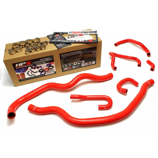 HPS Honda 06-09 S2000 High Temp Reinforced Silicone Radiator and Heater Hose Kit Coolant OEM Replacement - Red-HPS-57-1490RED-Radiator Hoses-HPS-JDMuscle