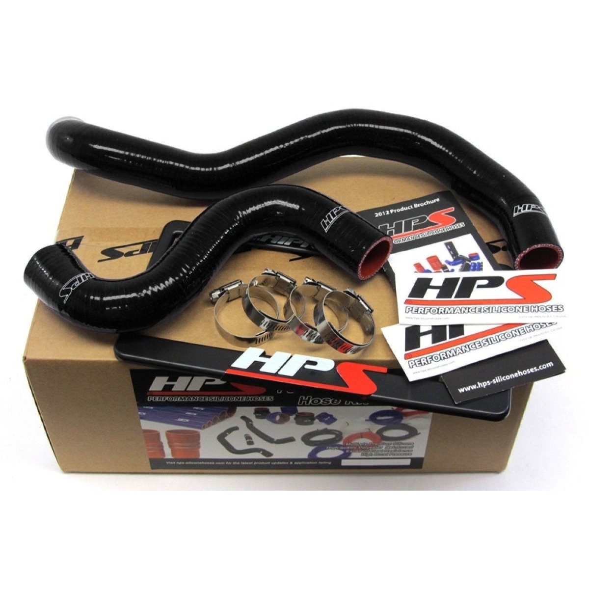 HPS Nissan 09-13 GTR High Temp Reinforced Silicone Radiator Hose Kit Coolant OEM Replacement - Black - JDMuscleRadiator HosesHPS-57-1052BLK