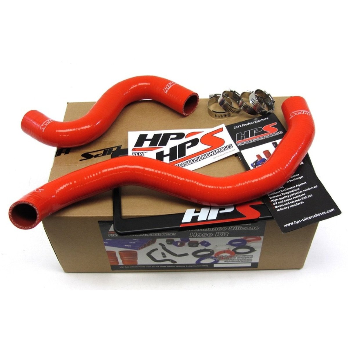 HPS Nissan 09-13 GTR High Temp Reinforced Silicone Radiator Hose Kit Coolant OEM Replacement - Red - JDMuscleRadiator HosesHPS-57-1052RED
