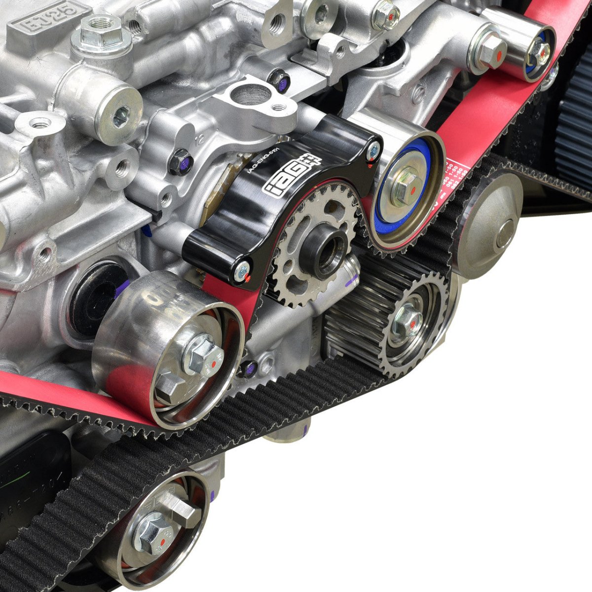 IAG 02 - 14 WRX/04 - 21 STI/05 - 12 LGT/04 - 13 FXT Timing Belt Kit with IAG Red Racing Belt, Timing Guide, Adjustable Idlers & Tensioner | IAG - ENG - 5132RD - JDMuscleTiming Belt ComponentsIAG-ENG-5132RD