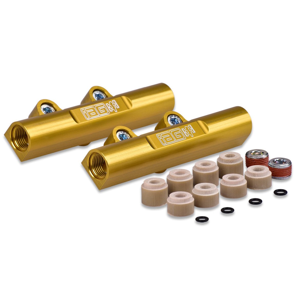 IAG [08 - 14 WRX, 08 - 21 STI] PTFE Flex Fuel System Kit w/ FIC Injectors, Aeromotive FPR, IAG Fuel Rails - JDMuscleFabricationIAG-AFD-2346GD