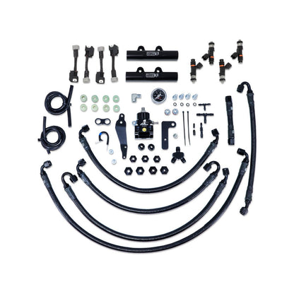 IAG [08 - 14 WRX, 08 - 21 STI] PTFE Fuel System Kit w/ FIC Injectors, Aeromotive FPR, IAG Fuel Rails - JDMuscleFuel Lines and FittingsIAG-AFD-2336BK