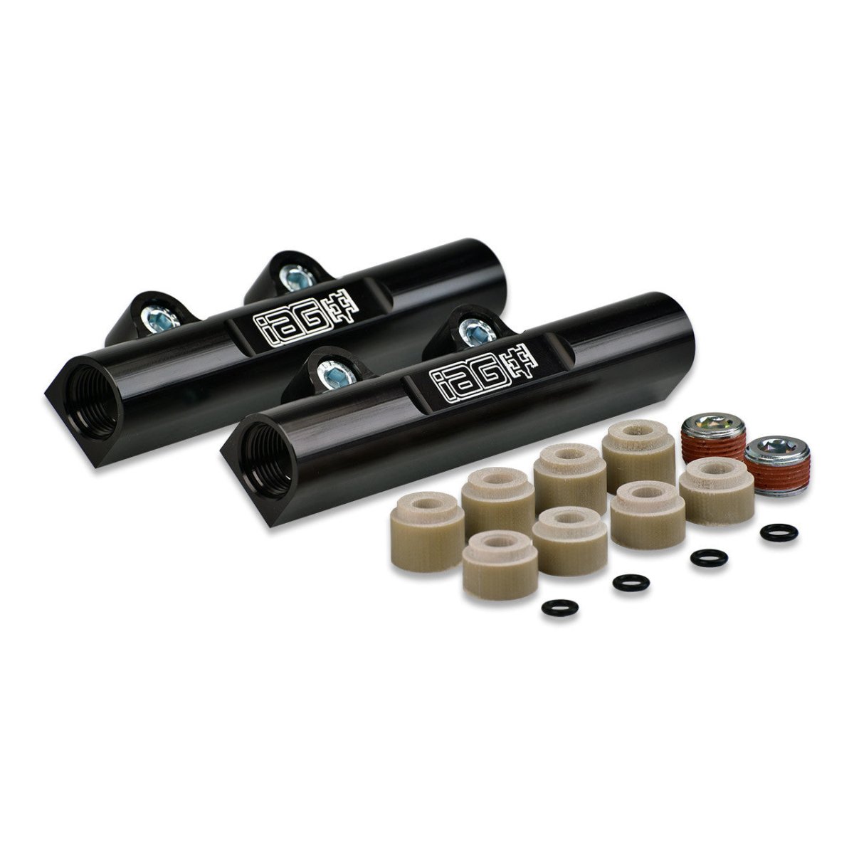 IAG [08 - 14 WRX, 08 - 21 STI] PTFE Fuel System Kit w/ FIC Injectors, Aeromotive FPR, IAG Fuel Rails - JDMuscleFuel Lines and FittingsIAG-AFD-2336BK