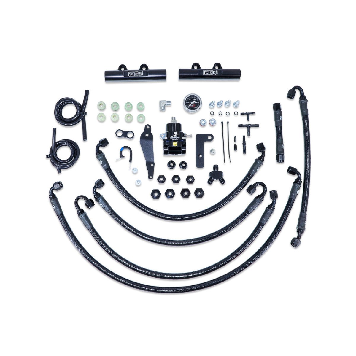 IAG 08 - 14 WRX/08 - 21 STI PTFE Fuel System Kit w/ Aeromotive FPR, IAG Fuel Rails | IAG - AFD - 2350RD - JDMuscleFabricationIAG-AFD-2350RD